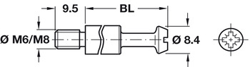 Болт соединительный для HAFELE MAXIFIX B35/M6x9,5 мм